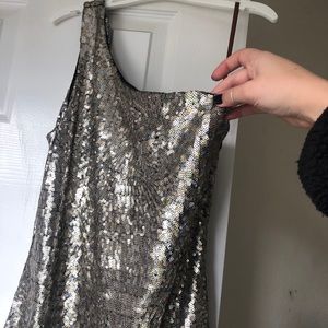 Gold / silver bodycon mini dress